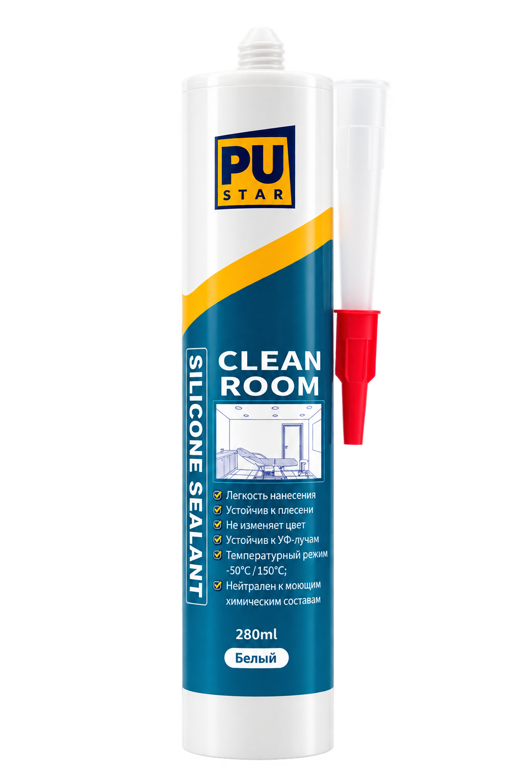 Картридж нейтрального силиконового герметика PUStar CleanRoom